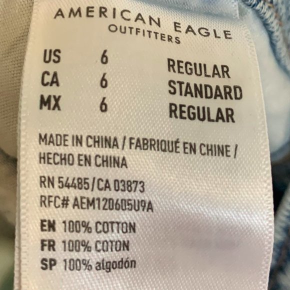 American Eagle Outfitters, paper bag jeans, size 6 - Picture 4 of 4